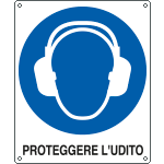E615601K - Cartello obbligo proteggere l'udito EN ISO 7010