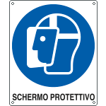 E615801X - Cartello obbligo schermo protettivo EN ISO 7010