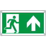 E715103WS - Etichetta uscita di emergenza freccia avanti EN ISO 7010