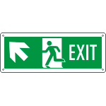 E720205WS - Etichetta Exit freccia sinistra in alto EN ISO 7010