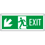 E720207KS - Etichetta Exit freccia basso sx EN ISO 7010