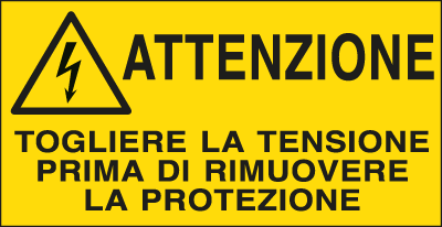 E91560C - foglio da 16 etichette autoadesive Togliere la tensione...EN ISO 7010