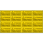 E91610C - foglio da 16 etichette autoadesive Dopo aver tolto tensione EN ISO7010