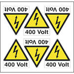 E91654A - foglio n. 6 etic.aut. "400 VOLT" +simb.