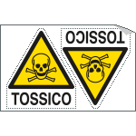 E9554A - Foglio 2 etichette Pericolo Sostanze Tossiche EN ISO 7010