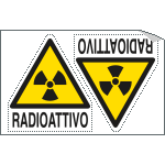 E9555A - Foglio 2 etichette Radioattivo EN ISO 7010