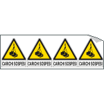 E9558B - Foglio 4 etichette Carichi Sospesi EN ISO 7010