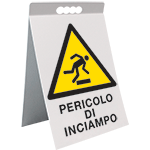 ECAP17127X - cavalletto PVC pericolo di inciampo
