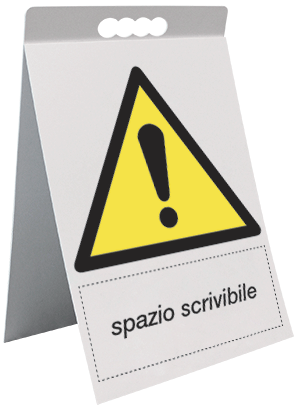 ECAP1761X - cavalletto PVC pericolo generico spazio scrivibile