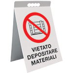 ECAP18043X - cavalletto PVC vietato depositare materiali