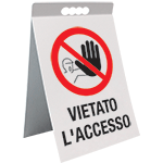 ECAP1807X - cavalletto PVC vietato l'accesso
