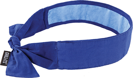 EDS670 - bandana rinfrescante colore blu per testa e collo riutilizzabile