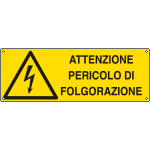 EEF1731K - cartello autoadesivo EasyFix attenzione pericolo di folgorazione