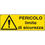 EEF1780K - cartello autoadesivo EasyFix pericolo limite di sicurezza EN ISO 7010