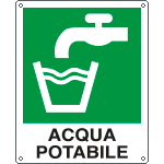 EEF20108X - cartello autoadesivo EasyFix "acqua potabile" EN ISO 7010