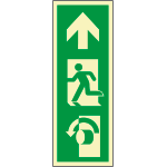 EL12033S - Etichetta adesiva fotoluminescente DIN apertura porta a sinistra