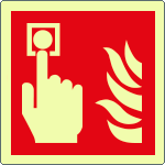 EL15117XA - Cartello luminescente allarme antincendio EN ISO 7010