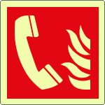 EL15167KA - Cartello luminescente DIN PLUS antincendio telefono emergenza