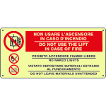 EL16140WP - Cartello fotoluminescente in caso incendio ... EN ISO 7010