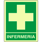 EL20102WP - cartello PVC infermeria  EN ISO 7010