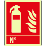 EL20121WP - Cartello luminescente estintore N. EN ISO 7010