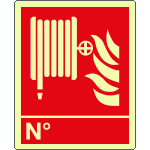 EL20160WP - Cartello luminescente PVC lancia antincendio N. EN ISO 7010 F002