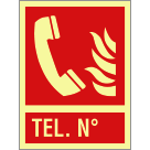EL20163XA - Cartello luminescente telefono di emergenza EN ISO 7010 F006