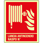 EL20178XA - Cartello luminescente lancia antincendio naspo n