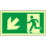 EL715107WA - Cartello luminescente uscita di emergenza basso sinistra EN ISO 7010