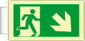 EL715108BWA - Cartello luminescente DIN PLUS BIFACCIALE emergenza basso dx