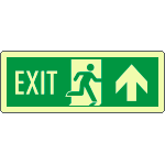 EL720203WA - Cartello luminescente EXIT freccia avanti EN ISO 7010