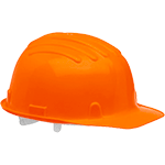ELE25A - Elmetto polietilene BERICO colore  arancio