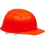 ELE25R - Elmetto polietilene BERICO colore  rosso