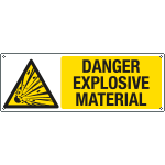 EYE1715K - sign hazard "DANGER EXPLOSIVE MATERIAL" EN ISO 7010 W002