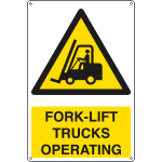 EYE1753X - Sign hazard FORK-LIFT TRUCKS OPERATING EN ISO 7010