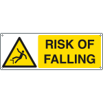 EYE1757KS - Sign hazard self-adhesive RISH OF FALLING EN ISO 7010 W008