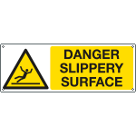 EYE1759K - sign hazard "DANGER SLIPPERY SURFACE" EN ISO 7010 W011