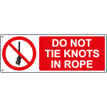 EYE18307K - sign prohibition DO NOT TIE KNOTS EN ISO 7010 P030