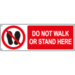 EYE18348K - sign prohibition DO NOT WALK OR STAND EN ISO 7010 P024