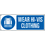 EYE191501K - sign hazard WEAR HI-VIS CLOTHING EN ISO 7010 M015