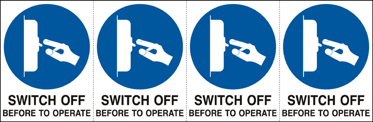 EYE95239B - sheet n. 4 label "SWITCH OFF BEFORE..."