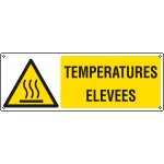 EYF17123KS - Sign hazard self-adhes. TEMPERATURES ELEVEES EN ISO 7010 W017