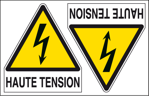 EYF95259A - sheet n.2 label HAUTE TENSION EN ISO 7010 W012