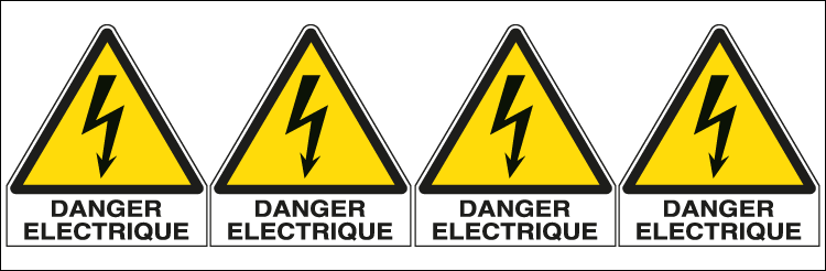 EYF95262B - Sheet n.4 label DANGER ELECTRIQUE EN ISO 7010