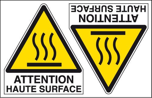 EYF95271A - sheet n.2 label ATTENTION HAUTE SURFACE EN ISO 7010 W017