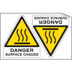 EYF95271A - sheet n.2 label ATTENTION HAUTE SURFACE EN ISO 7010 W017