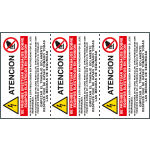 EYS91530E - Sheet n. 3 label ATENCION SE PROHIBE EFECTUAR TRABAJOS...EN ISO 7010