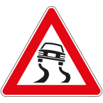 FAH160022 - Triangolo rifrangente HI NF 22 STRADA SDRUCCIOLEVOLE