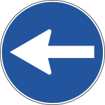 FAH240080 - Disco rifrangente HI NF80b/c DIREZIONE obbligo DS/sn