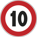 FAH26005010 - Disco rifrangente HI NF 50 limite velocità 10 KM